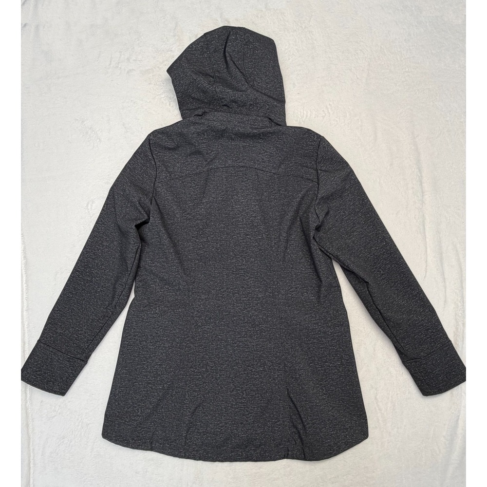 ZeroExposure Women's Medium Jacket Black/Grey Coat Hooded Full Zip Medium Length - Picture 9 of 9